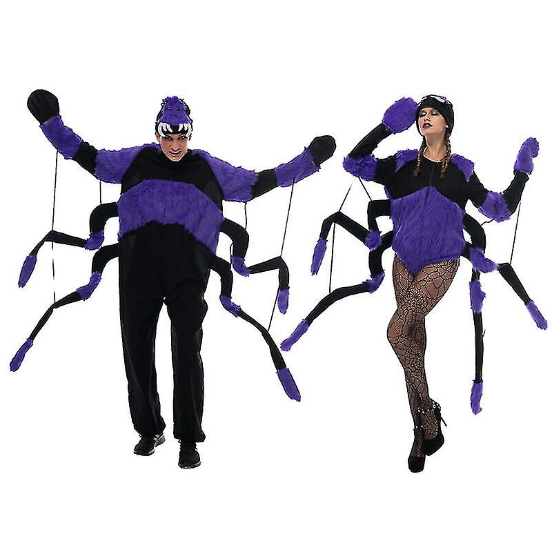 エラスプーキー 大人 デラックススパイダー ハロウィンコスチューム ゴシック 怖いスパイダー ジャンプスーツ 動物 コスプレ カーニバル イースター プリム ファンシードレス