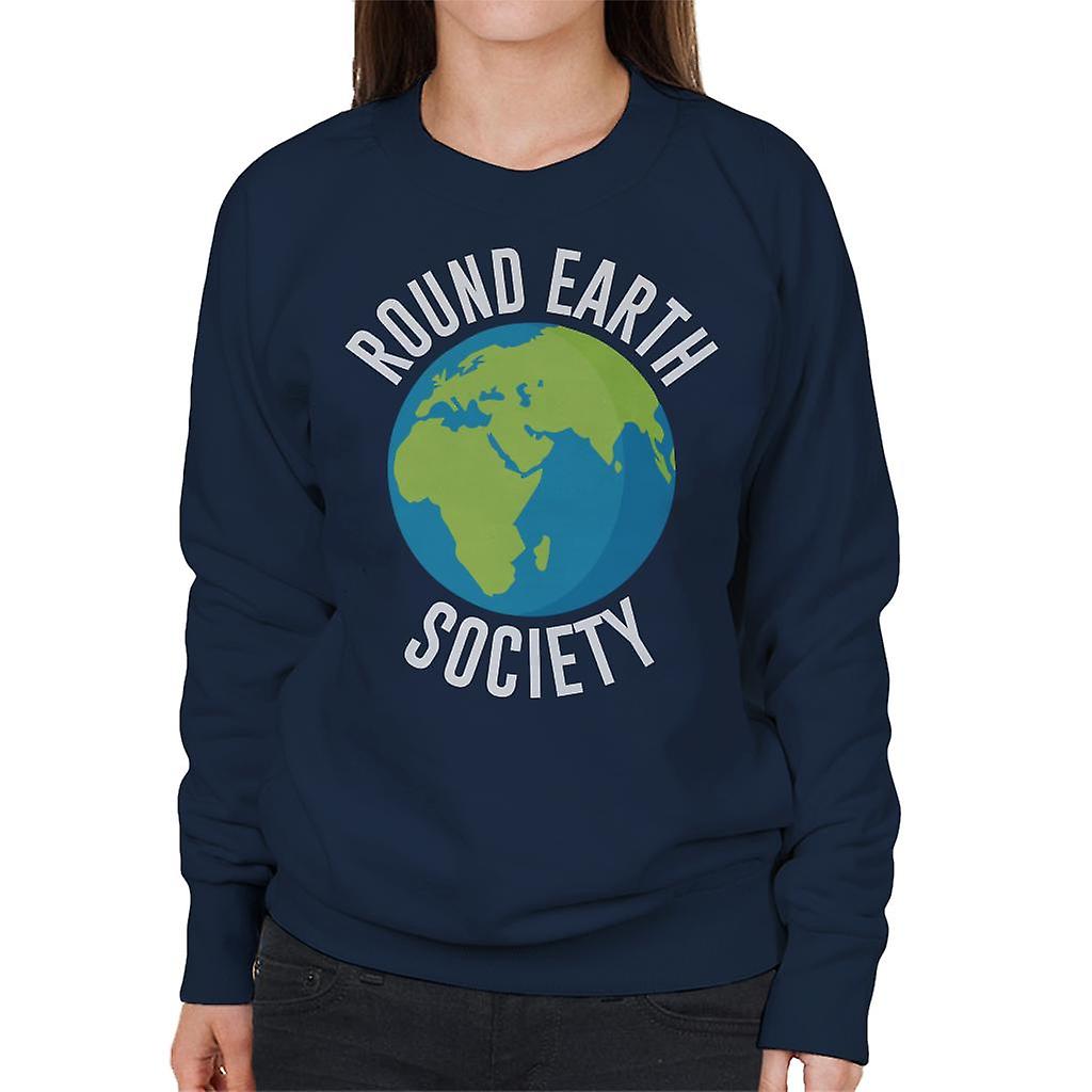 Rund Earth Society flat Earth kvinner ' s Pullover