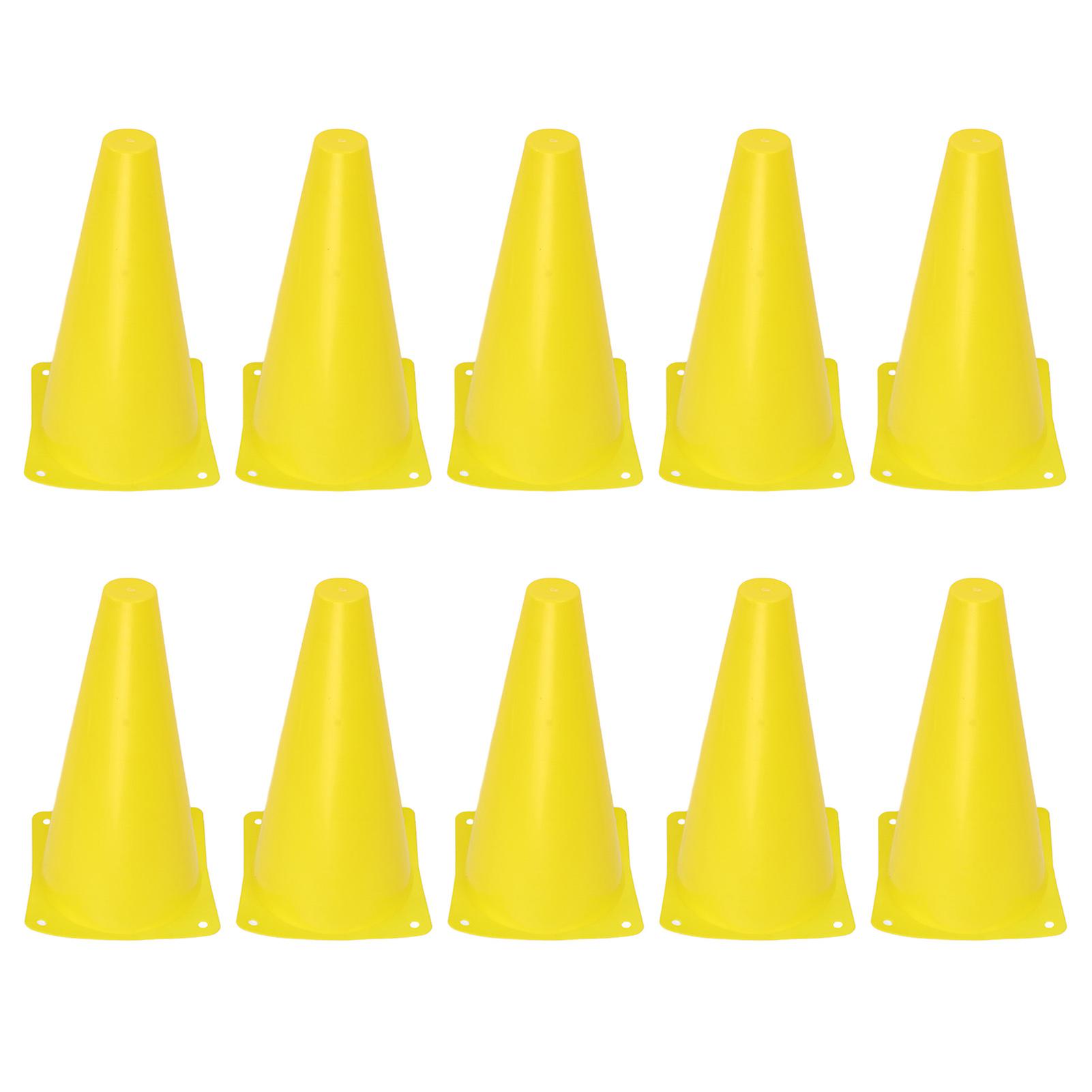 10Pcs Scoccer Cone 23cm Sports Training Traffic Cone Barrier for Basketball Football Skateboards