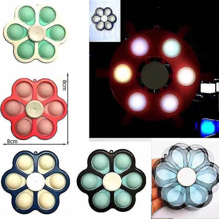 Baby Activity Toys 4pcs Pop Fidget Spinners Push Popits Fidget Spinner Fidget Pack Hand Spinner Flower Shape