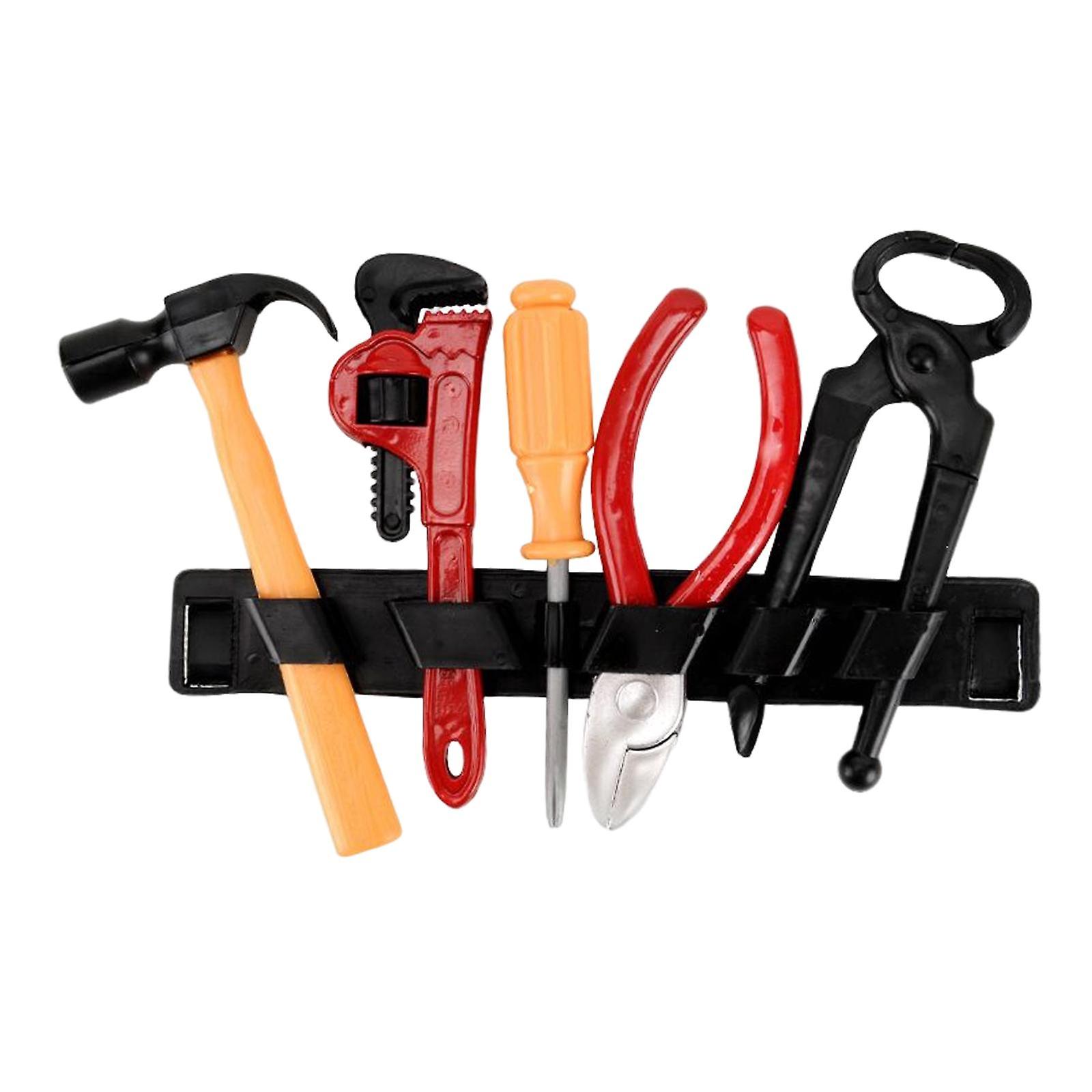 Kids Tool Set Building Construction Hand Tools Diy Builder Kit Toys 6pcs