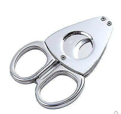Cigar Cutters Punches Semi Automatic Stainless Steel Two In One Cigar Cutter Cigar Scissors Cigar Accessories