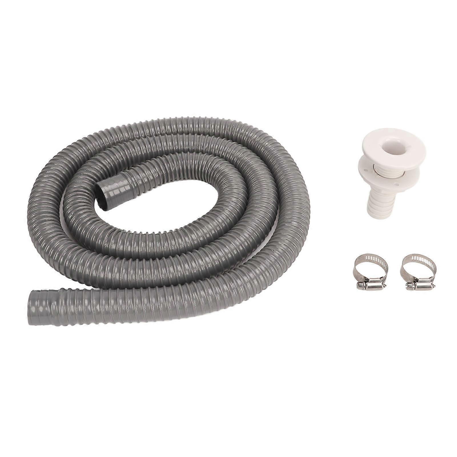 Jadeshay Bilge Pump Installation Kit, Marine Bilge Pump Plumbing Kit 1‑1/8in Dia Leakproof Thru Hull Fitting Bilge Pump Hose