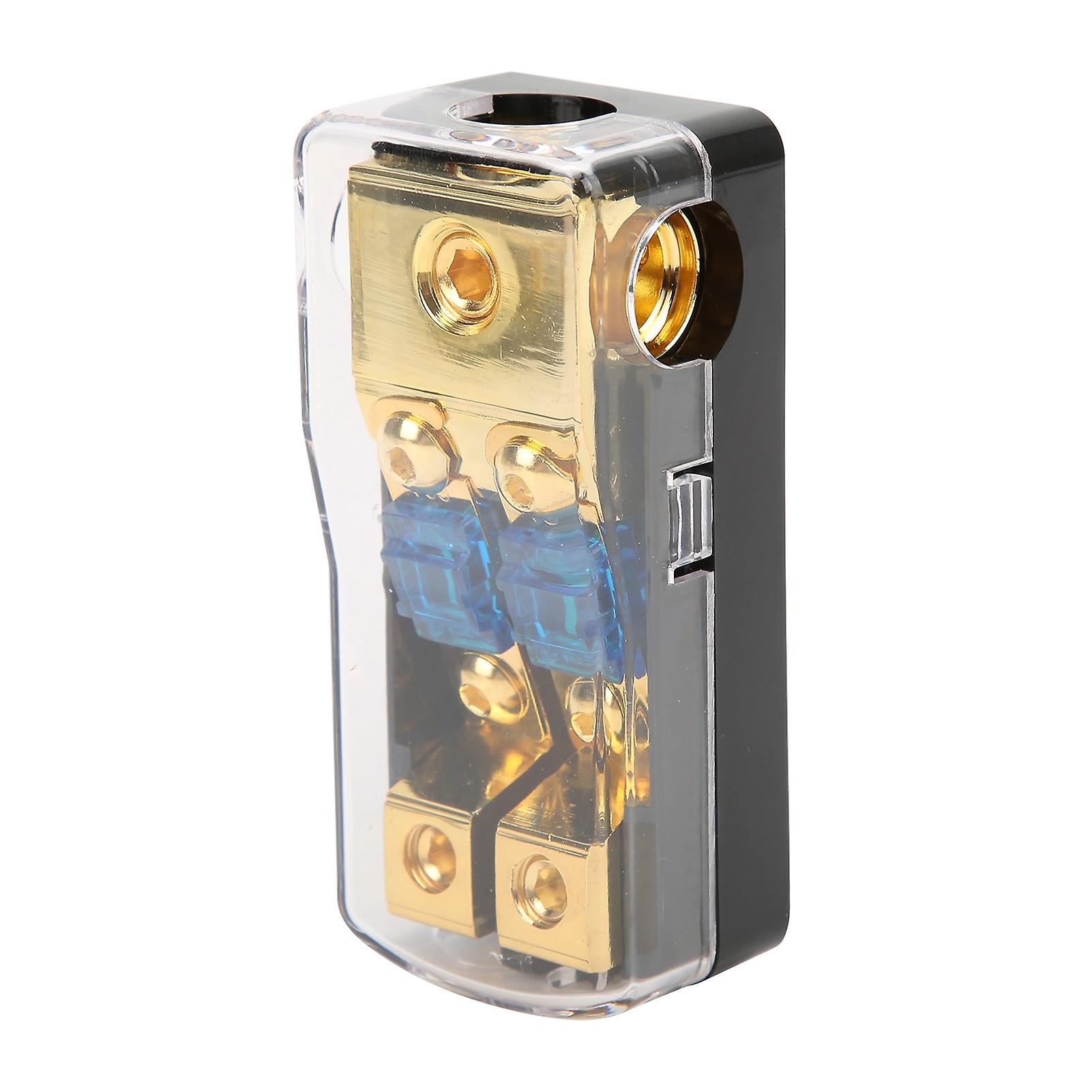60A Power Distribution Block 1 In 2 Way Car Audio Splitter Copper