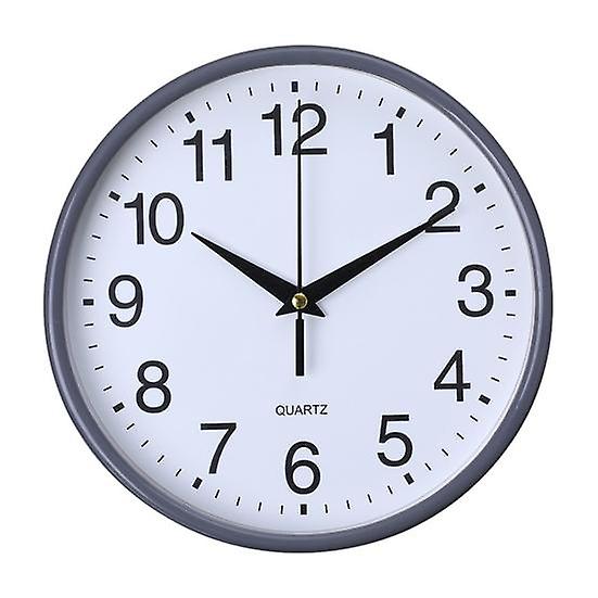 Round Wall Clock Simple Style High-precision Battery Operated Easy-to-Read Non-Ticking Quartz Clock Wall Decor