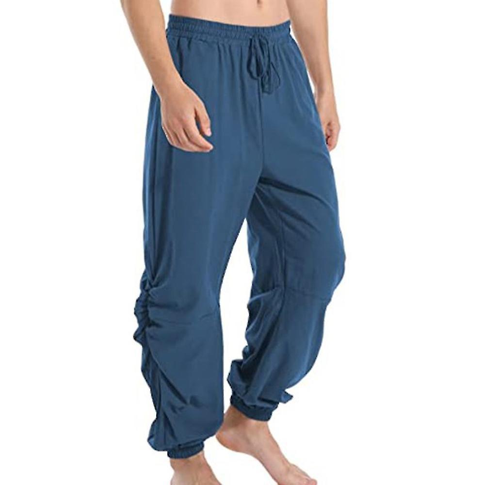 Mens Pants Plain Loose Sports Yoga Drawstring Elasticated Trousers