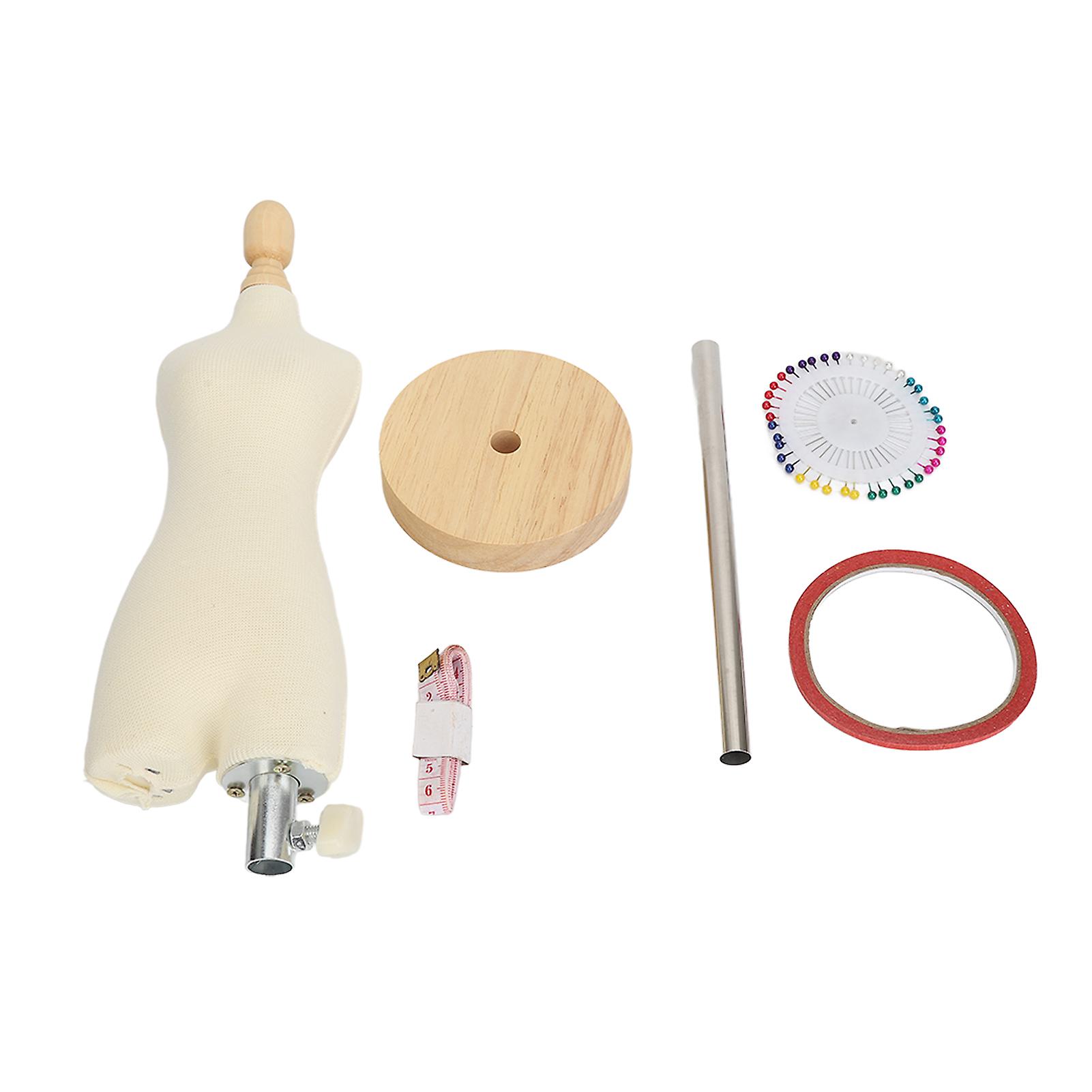 Female mannequin, mini dress, with wooden base, for display, photo, teaching, 1/3