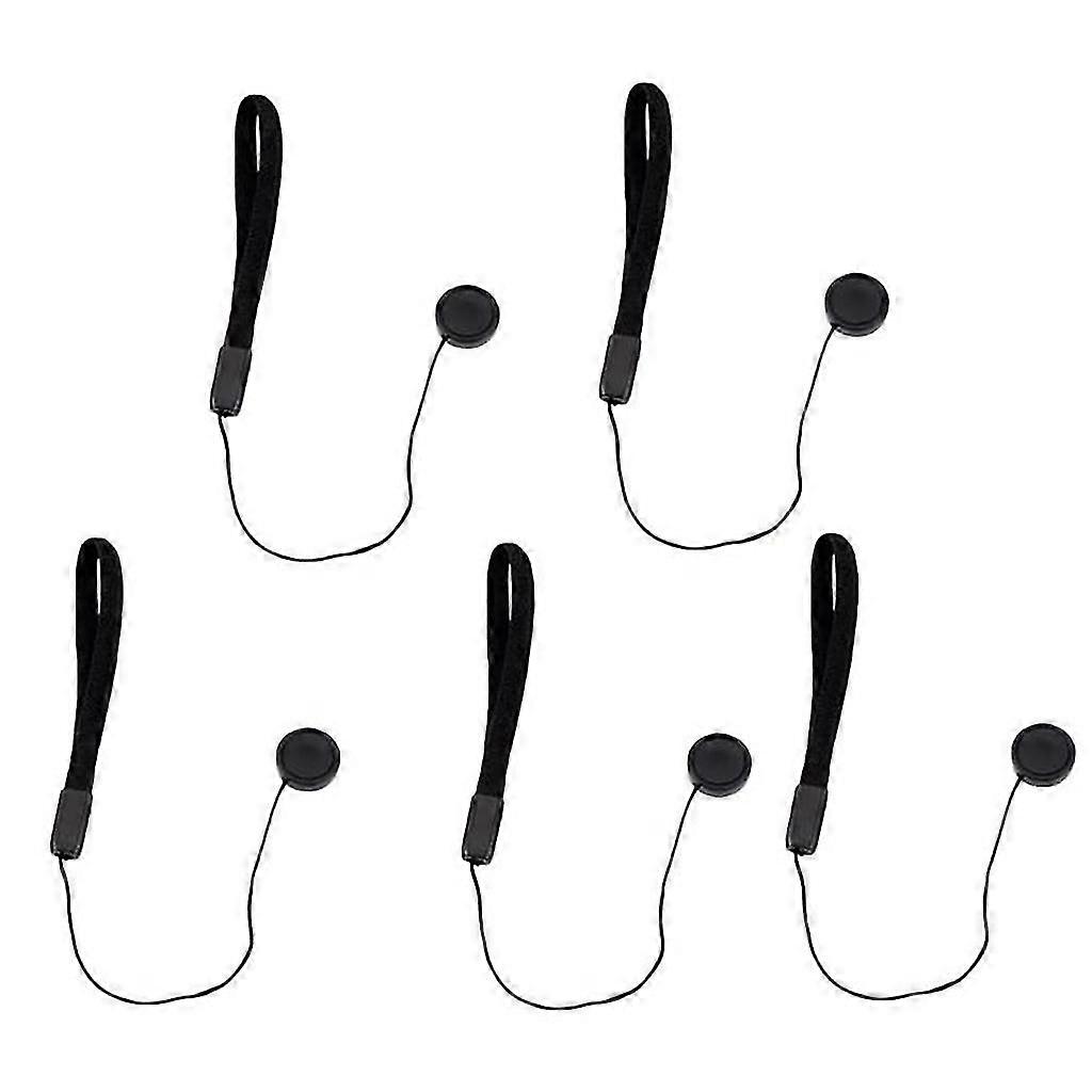 5 יחידות כיסוי עדשה נגד אובדן חבל, אוניברסלי Dslr SLR מצלמה נגד אובדן עדשת כיסוי כובע Keeper שרוך רצועה למנוע אובדן
