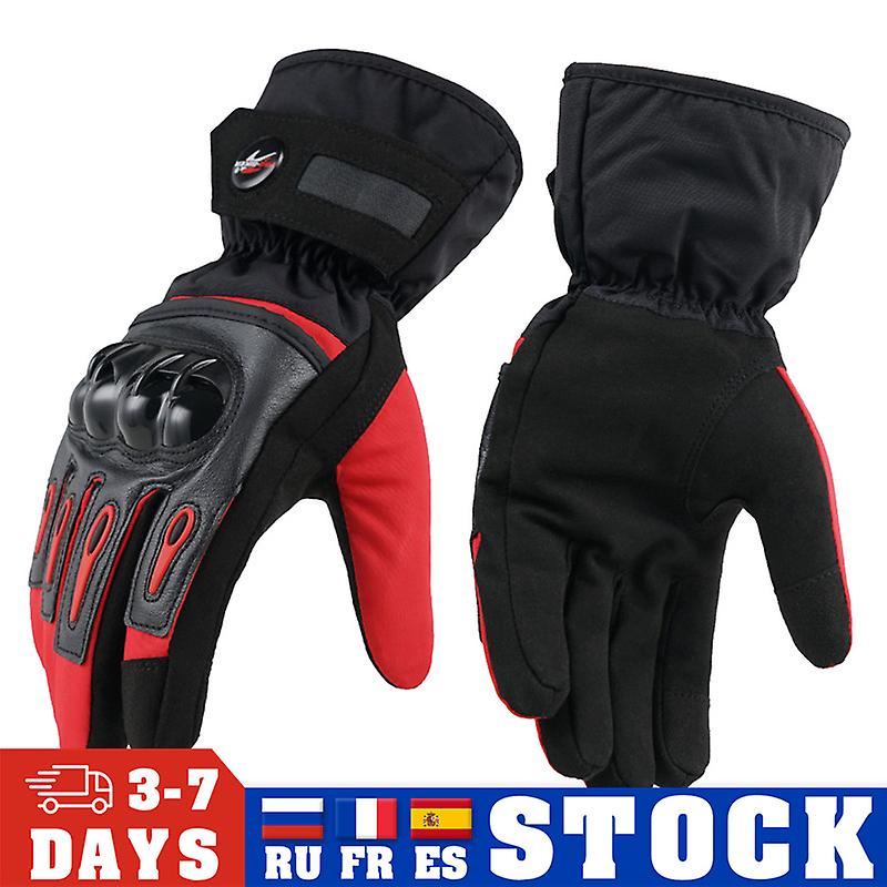 قفازات دراجة نارية قفازات تزلج دافئة شتوية للرجال للبالغين مقاوم للماء موتو على الطرق الوعرة معدات واقية لدوكاتي هوندا Ktm