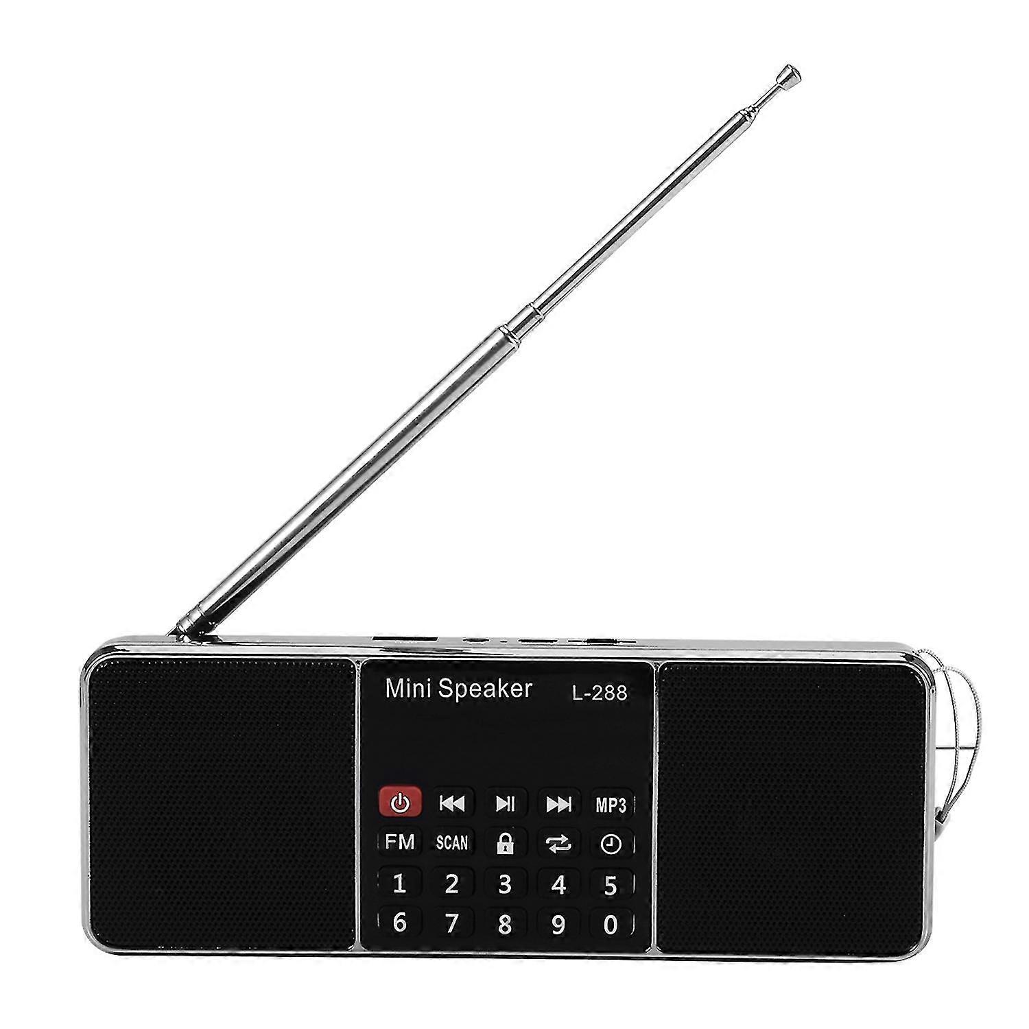 Mini Portable Rechargeable Stereo L-288 Fm Radio Speaker Lcd Screen Support Tf Card Usb Disk Mp3 Mu