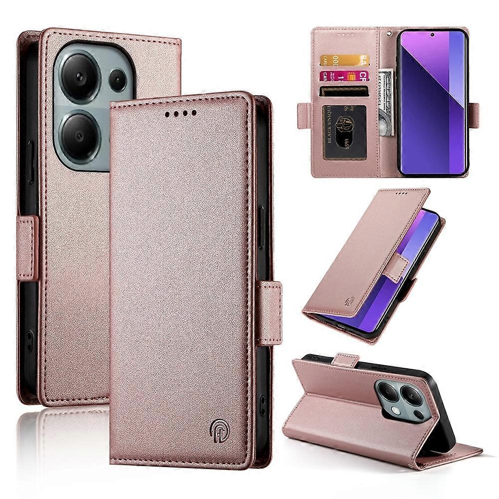 Side Buckle PU Case For Xiaomi Redmi Note 13 Pro+