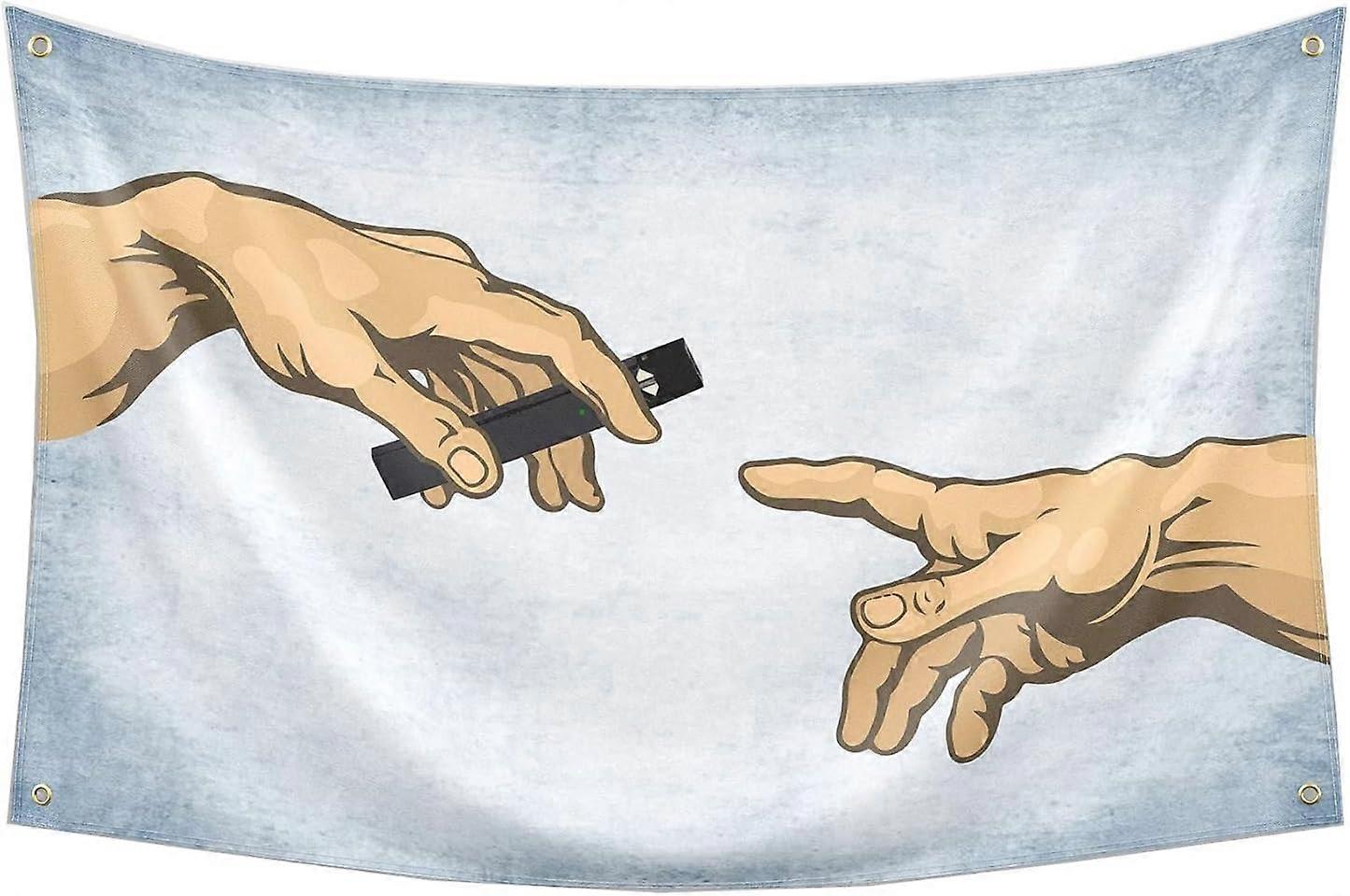 تمرير علم Juul 3x5 أقدام راية مضحك ملصق الأشعة فوق البنفسجية المقاومة يتلاشى دائم رجل كهف الجدار علم PFSGV254