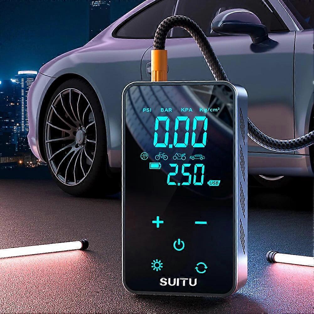 Elektronische 1800MAH Auto Motorrad Fahrrad Inflator Luftkompressor Autoreifen Inflator Pumpe LCD Display Smart Air Compressor ST1M922