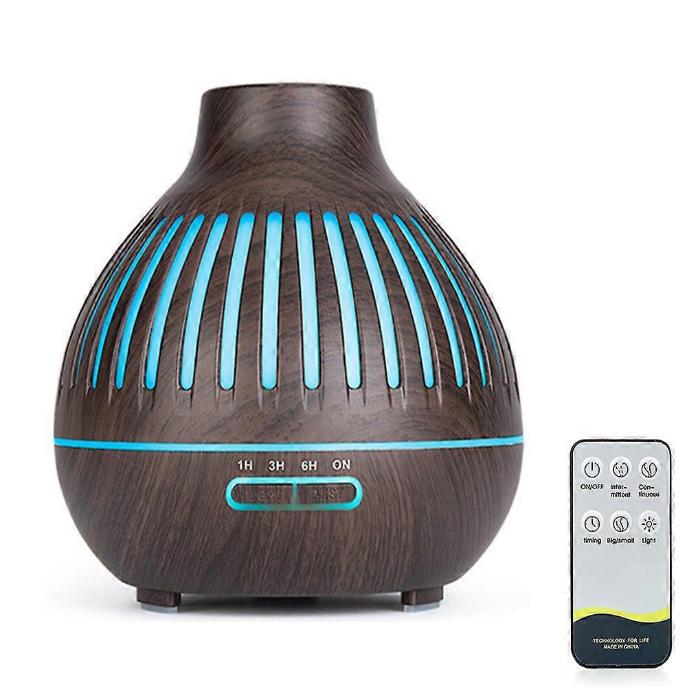 400ml ultraschall luftbefuchter duftl duftlampen diffuseur d'aromathrapie avec fernbedineung et 7 Farben LED fr Yoga Bro schlafzimmer