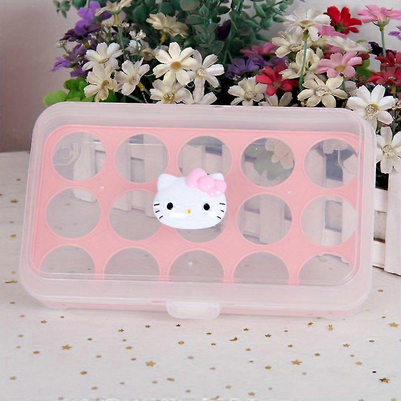 Sanrio Hello Kitty & Friends Egg Storage Container - Leak-Proof, Reusable Plastic Egg Holder For Fridge, Kitchen Organization Essential