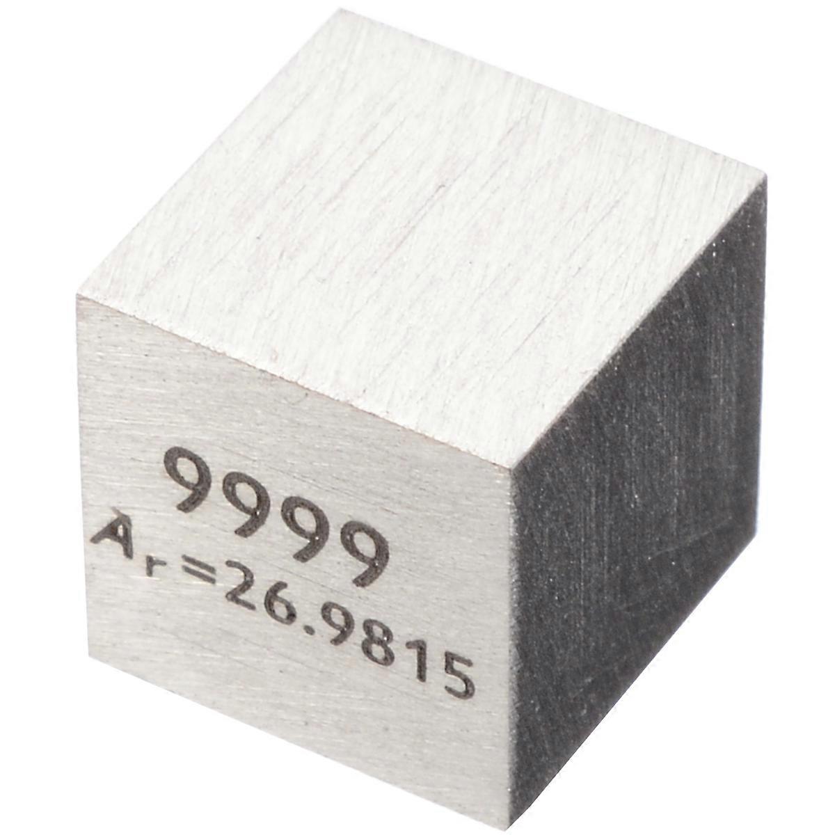 1pcs 9999% High Purity Aluminum Alloy Element Cube 10mm Metal Density Cubes Carved Element Periodic Table Cube