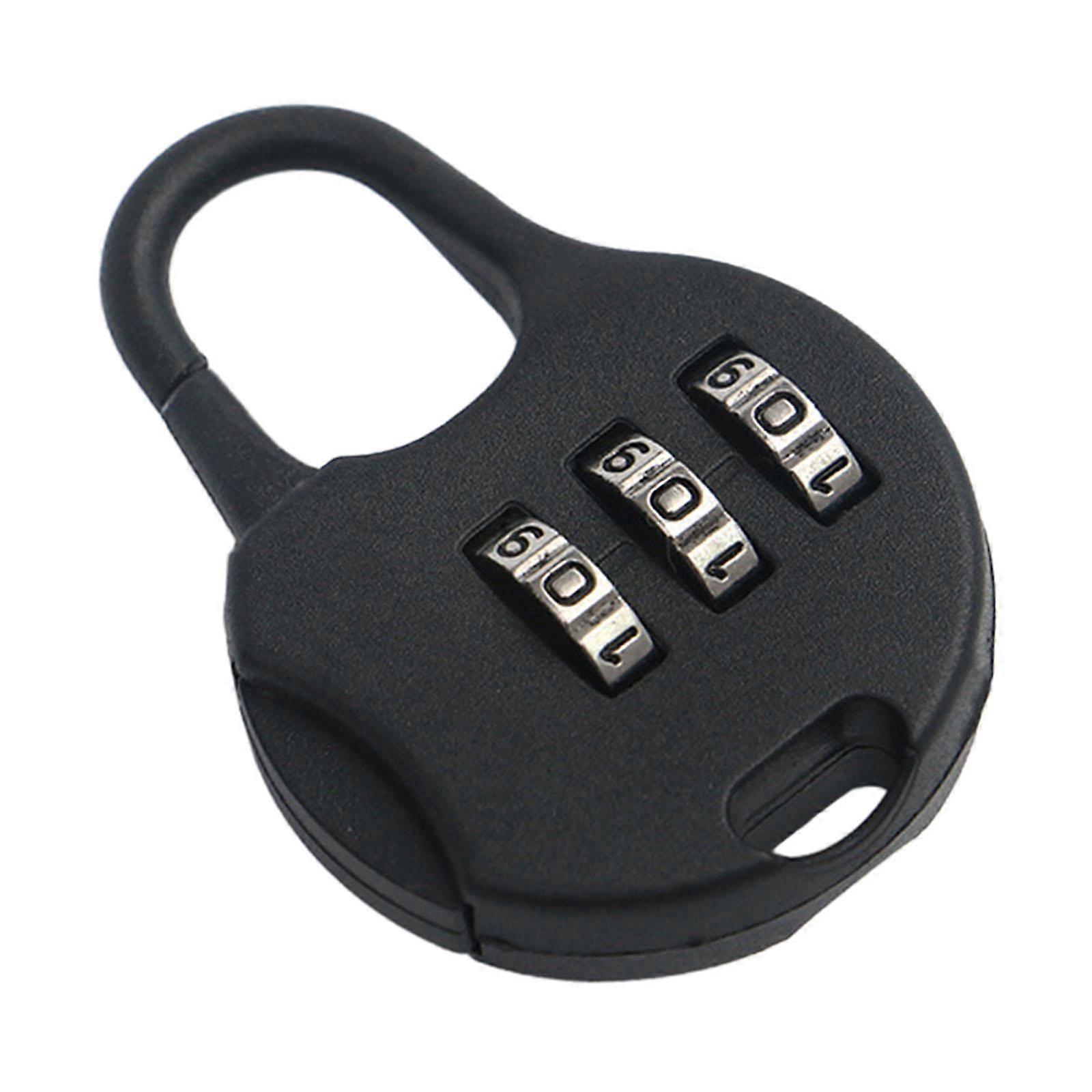 3 Digit Combination Padlock Household Drawer Lock Password Lock Luggage Lock Black