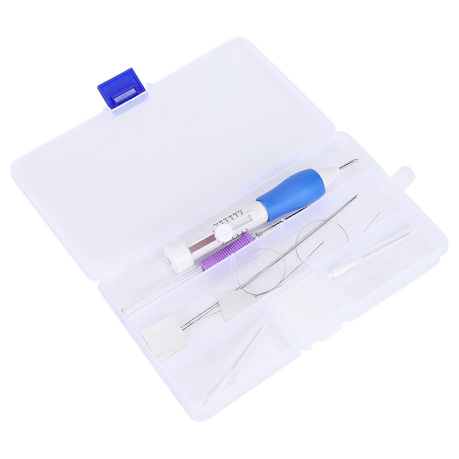 Punch Needle Set Embroidery Stitching Craft Tool TPR Handle DIY Sewing Threading Device