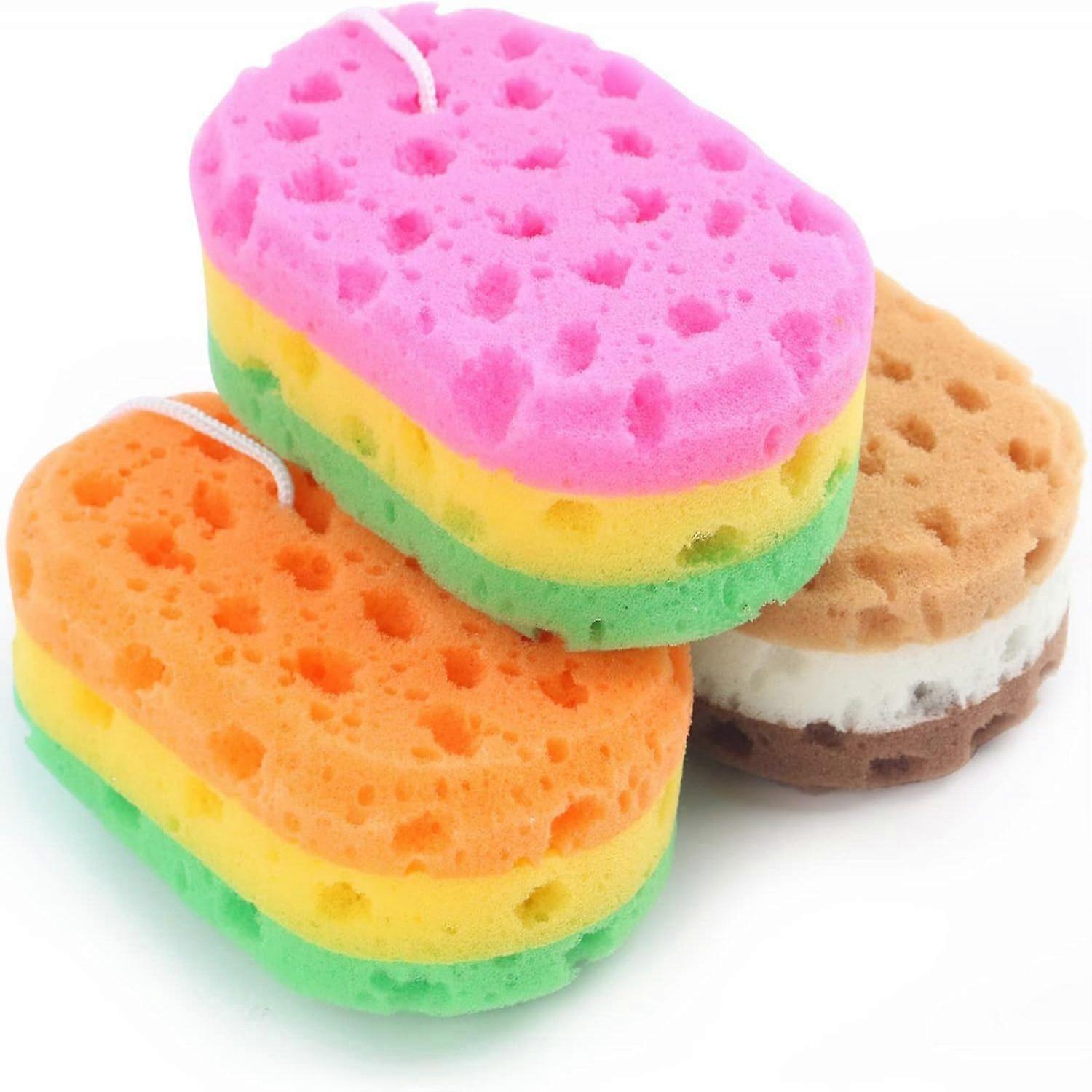 3PCS random color honeycomb shower cotton
