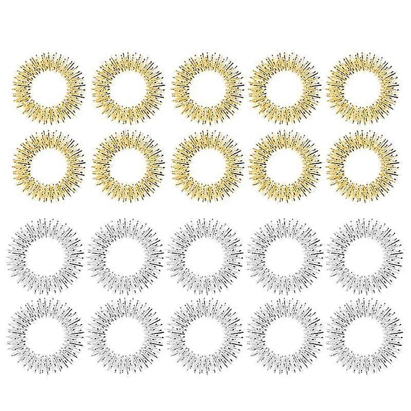 20 Stück sensorische Fingerringe, Fingerring / Akupressurring Set Silent Stress Reducer und Massagegerät
