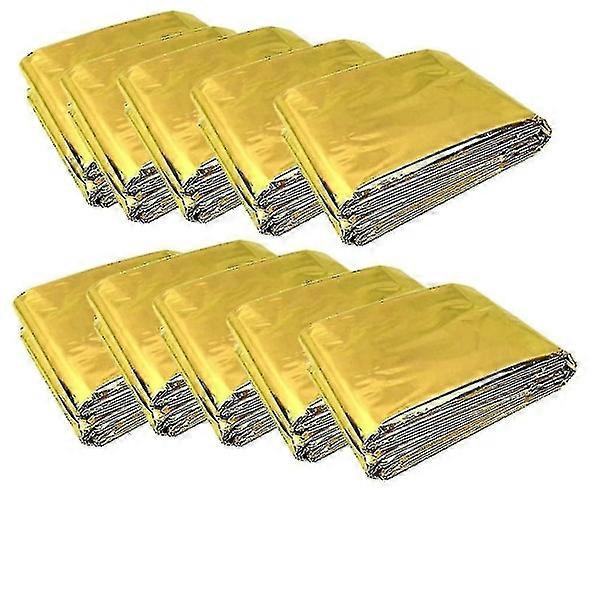 10 kpl Hätähuopa Taitettava kultainen 210x160cm Hopea + kultainen - null none