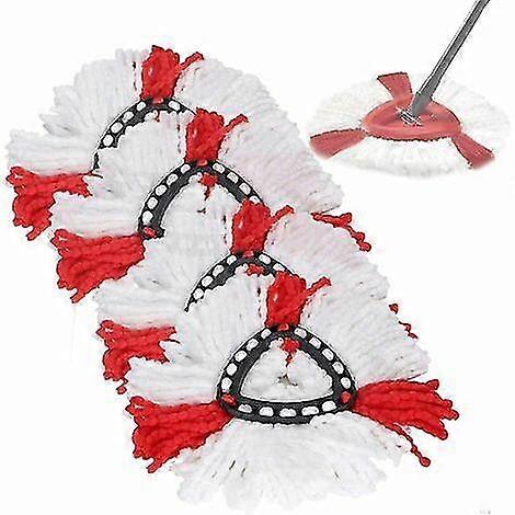Set of 4 replacement heads for 2 in 1 mop