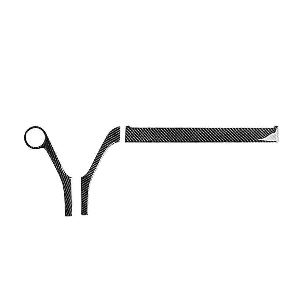 3Pcs Carbon Fiber Car Interior Central Control Frame Decals Trim Stickers Interior Decor for - C-Cl
