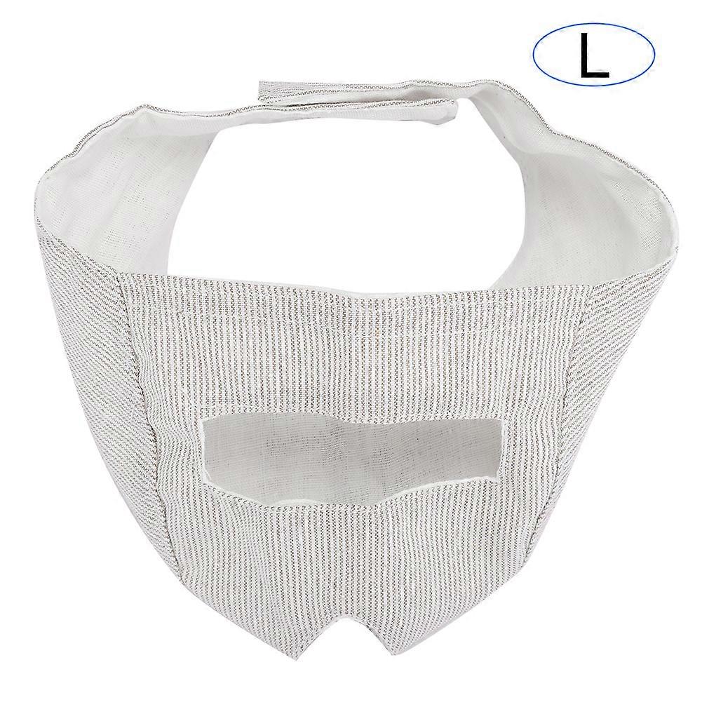 Pet Cat Mouth Cover Βαμβάκι προστατευτικό αναπνεύσιμο αντι δάγκωμα κάλυψη Grooming Accessory (L)