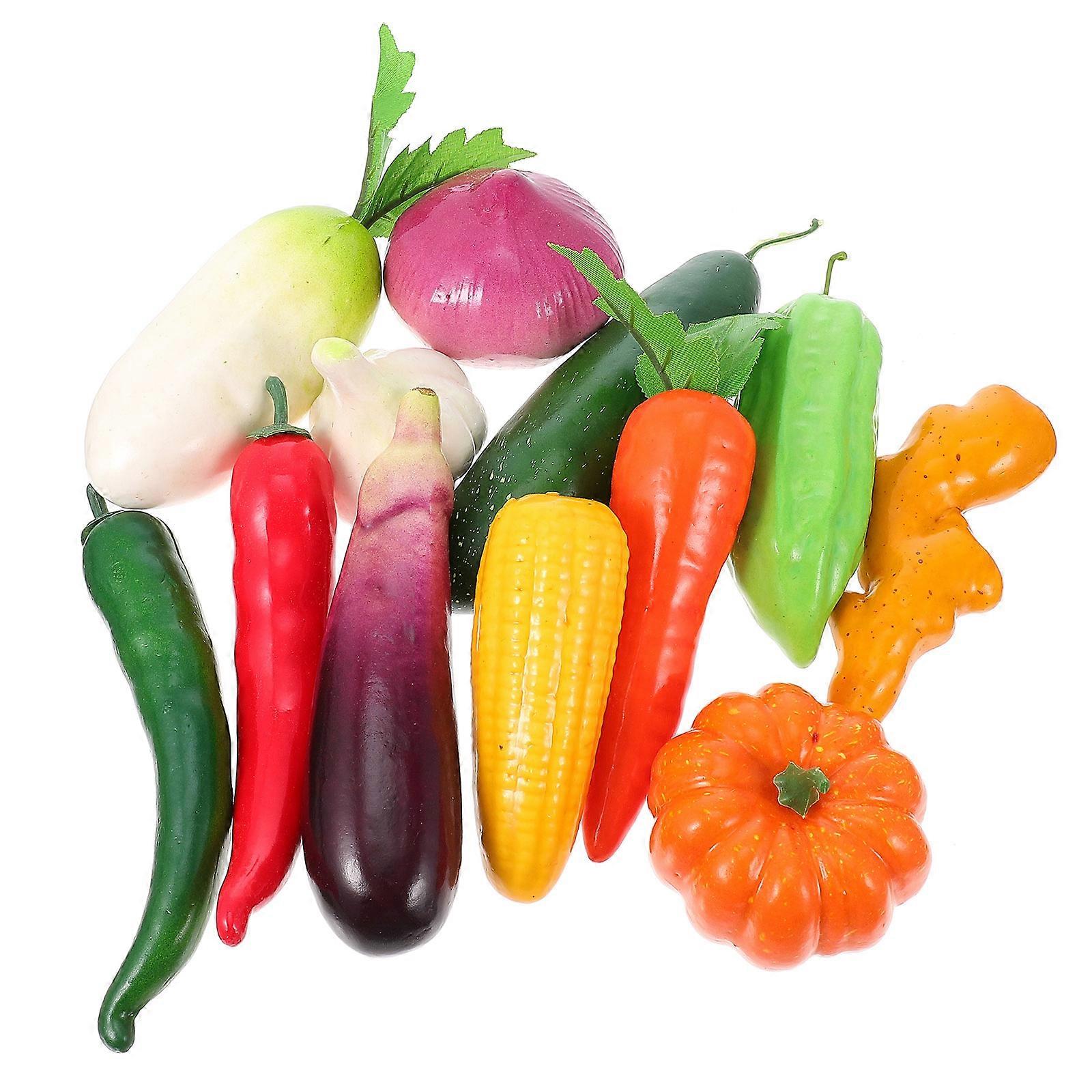 12pcs Artificial Vegetable Model Fake Foams Model Photo Props Restaurant Display Prop