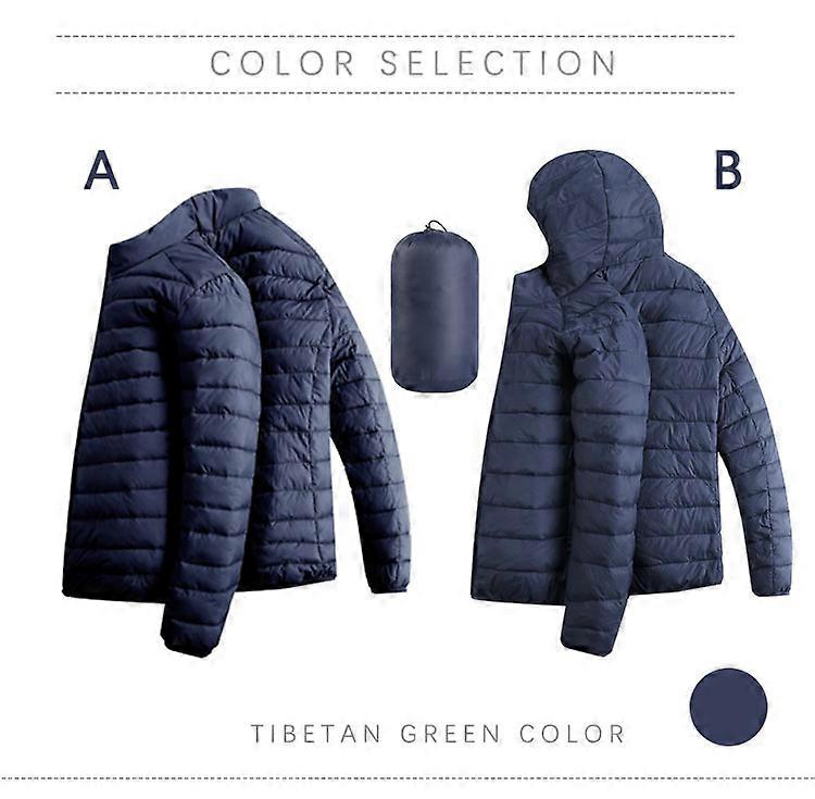 Ultra Light Men's Lightweight Packable Short Down Jacket Hooded Down Cotton Coat
