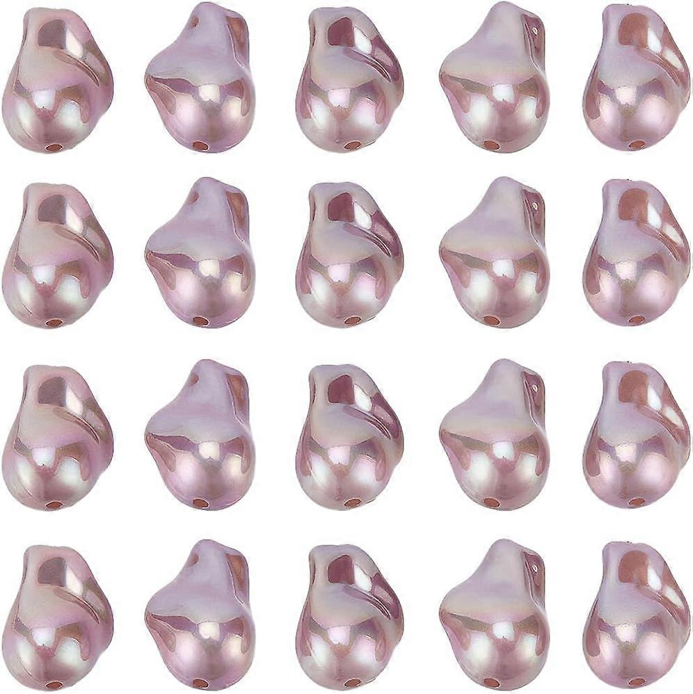 1 Box About 20Pcs Plastic Beads Bulk Imitation Pearls Bead Big Large Baroque Pearl Loose Pearls Charms for Jewelry Making Beads Assortments DIY Crafts
