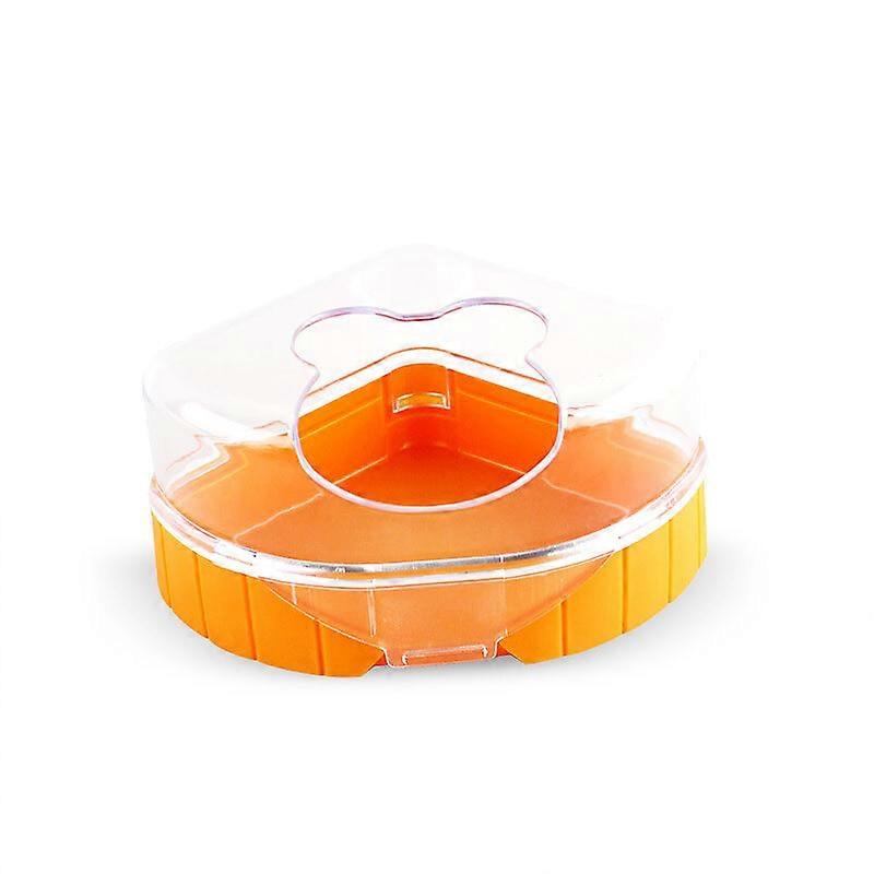 Jinglin Hamster Bathroom, Compact Simple Sauna For Small Hamster Pets (1 Piece, Orange)