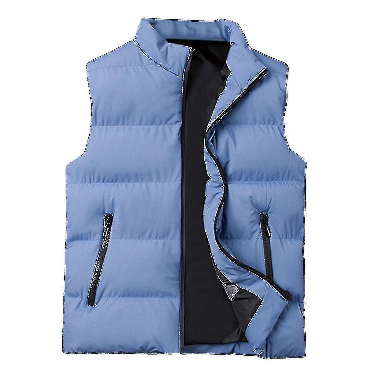 Mens Lightweight Foldable Down Sleeveless Jacket Quilted Slim Puffer Vest