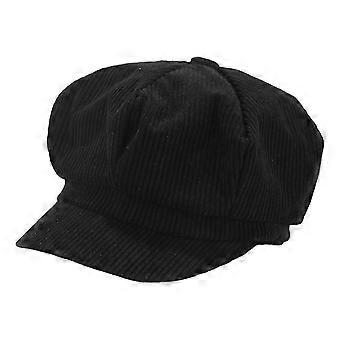 Visière Béret Cap Couleur Unie Rétro Style Britannique Pointu 8 Panneau Résistant Au Froid Velours Velours Femmes Octogonale Newsboy Cabbie