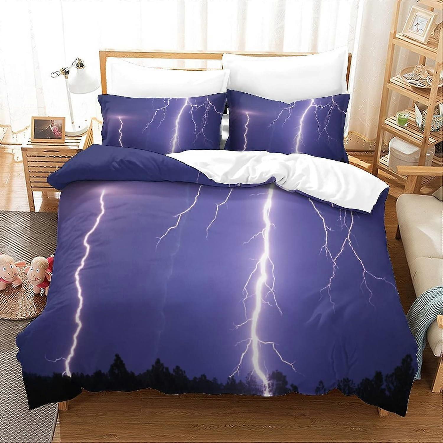 Bettwäsche-Set mit weichem, gebürstetem Mikrofaser-Bettbezug und Reißverschluss für Kinder, Jugendliche und Erwachsene King