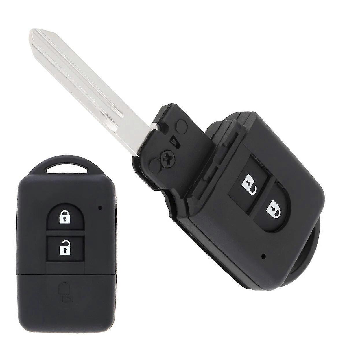 Car Key Shell Case 2 Buttons Smart Car Remote Key Shell Fit for Nissan Micra X-Trail Qashqai Note Duke Juke Parthfinder