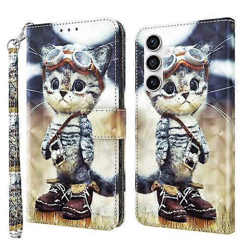 per Samsung Galaxy S23 FE 5G 3D Custodia per telefono in pelle verniciata