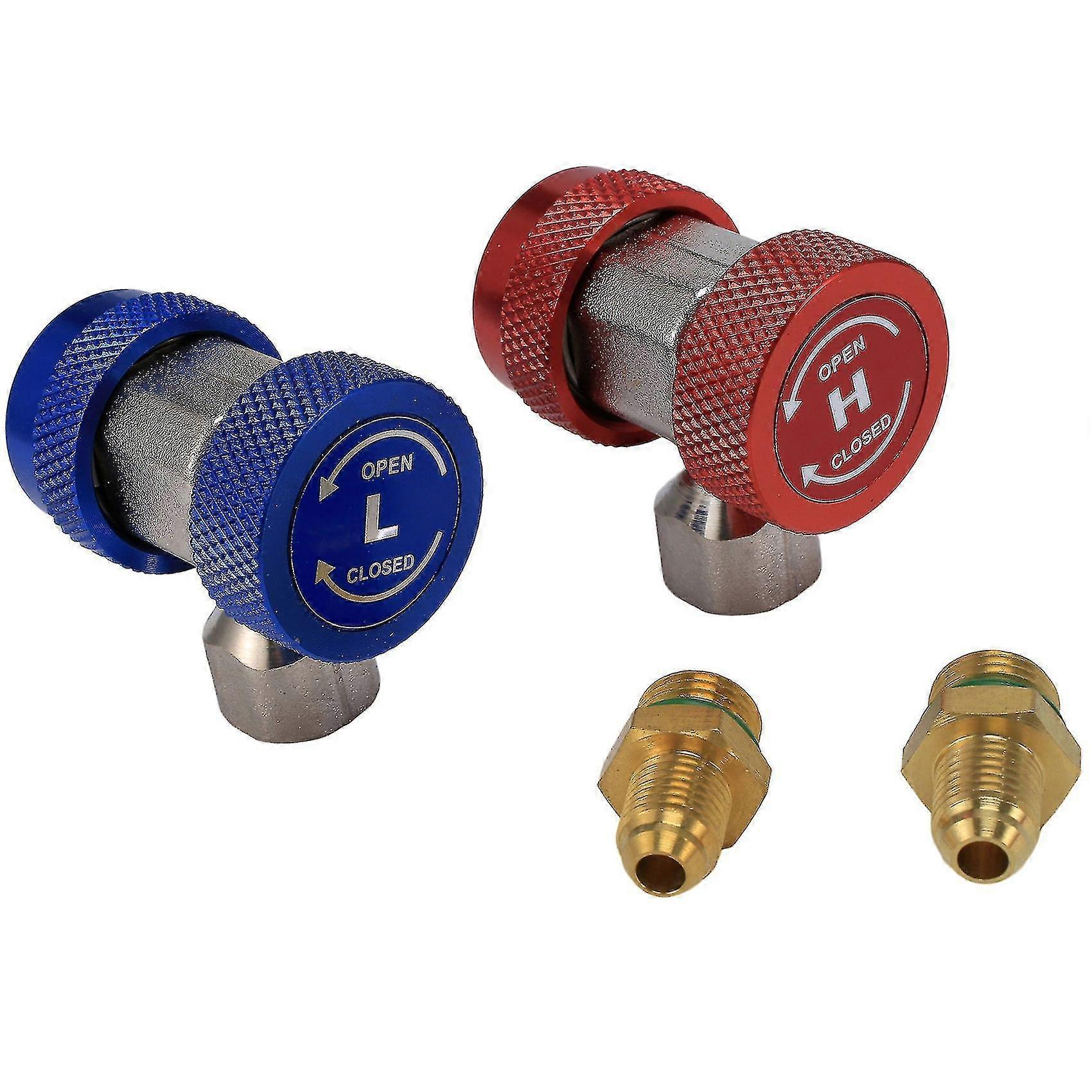 2pcs R134a H / L Adapters Quick Coupling Air Conditioner Coolant
