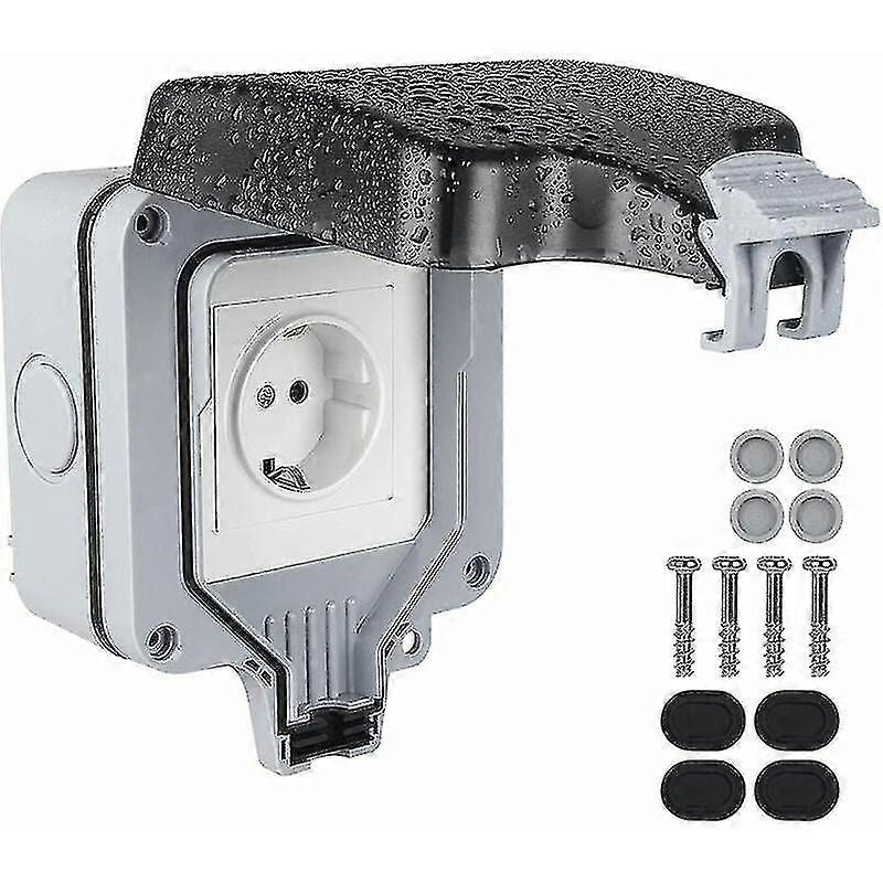 Ip66 Waterproof Outdoor Socket, Complete Power Outlet, Waterproof Dolaso Outdoor Socket