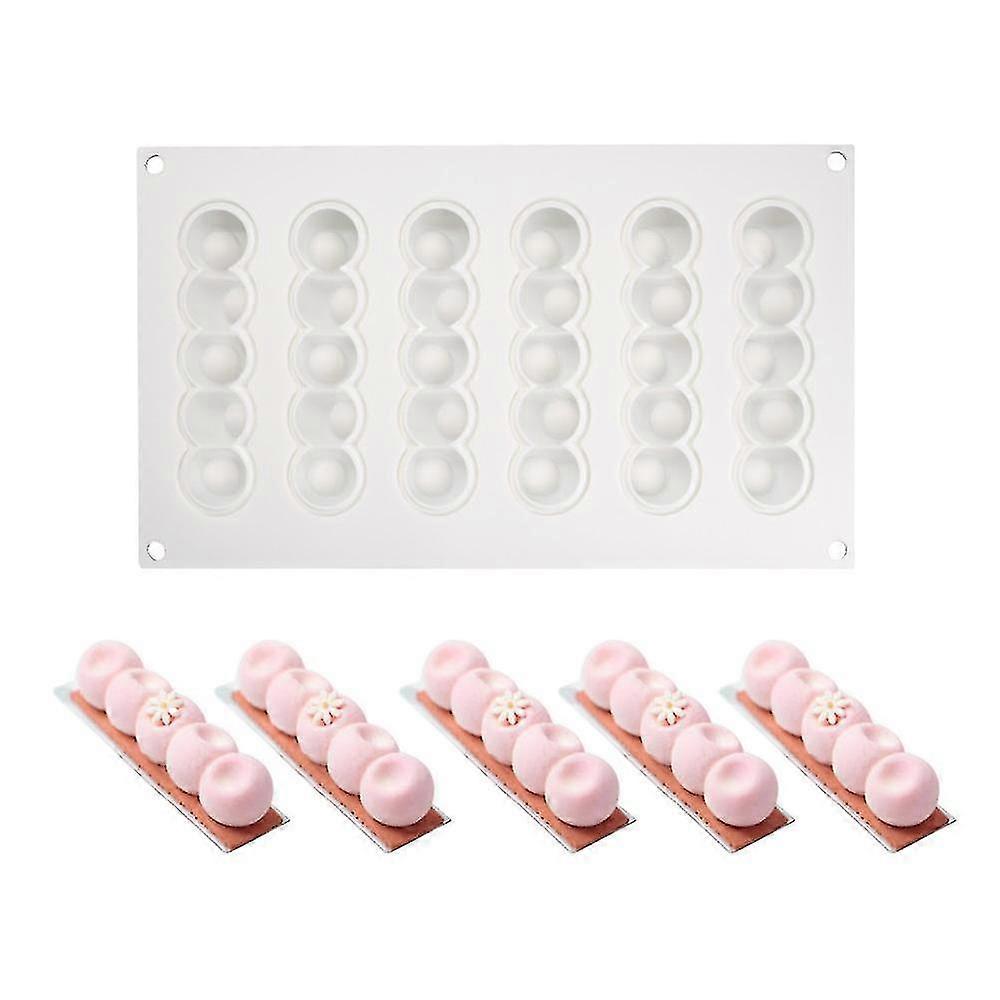 6-hole Concave Ball Long Shape Mousse Mold