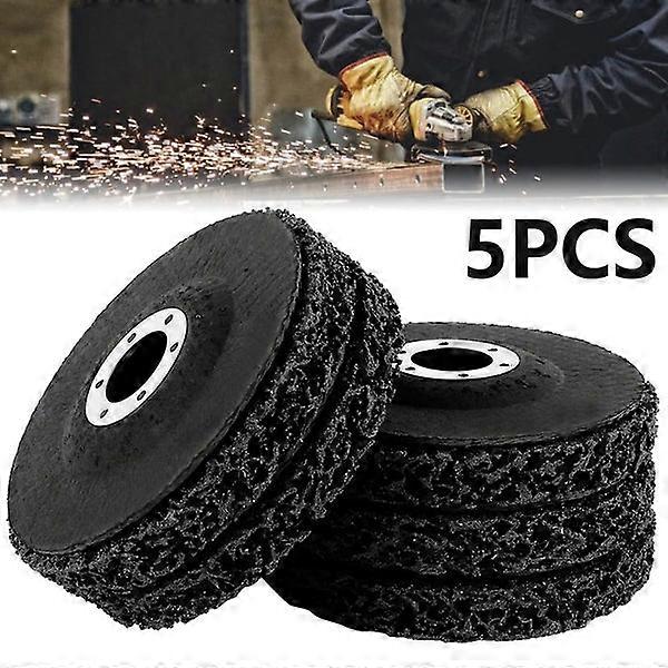 5x Poly Strip Disc Abrasive Wheel for Angle Grinder - Paint and Rust Removal