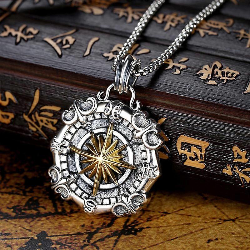 Vintage Nautical Compass Copper Necklace