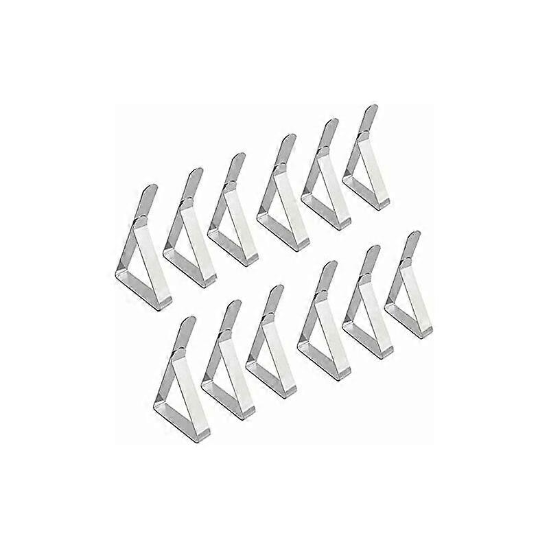Stainless Tablecloth Clips, 12 Pieces Table Cloth Clips, Adjustable Outdoor