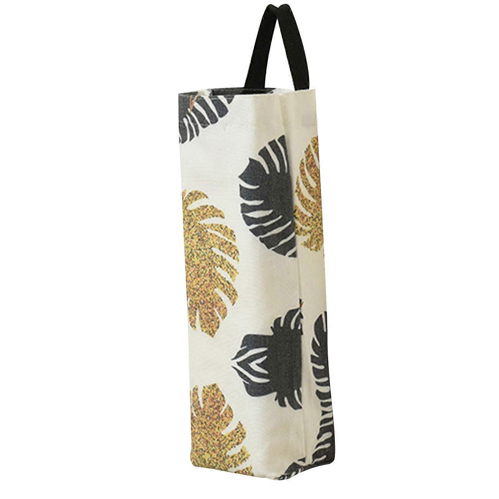 Garbage Bag Holder Wall Hanging Large Capacity Pull Type Canvas Multipurpose Grocery Waste Bag Container Kitchen Supplies KAESI