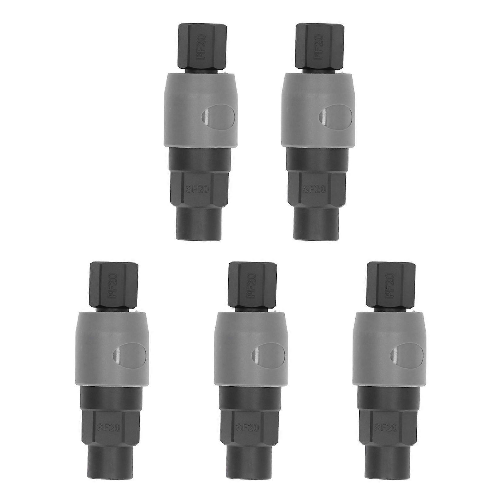 5 Sets Pneumatic Fitting Air Coupler Quick Connector Type C Self Locking Female Thread(SF+PF20 )
