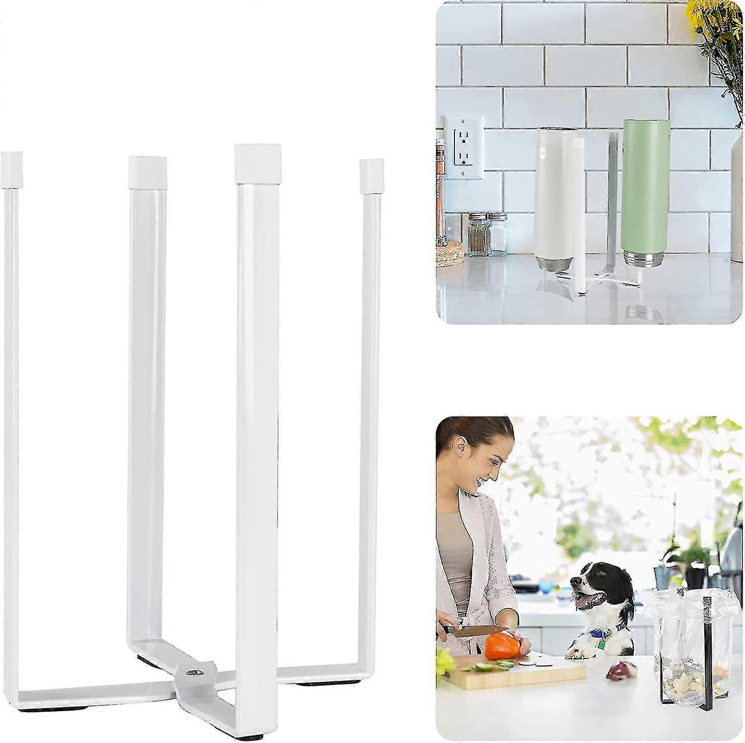 Kitchen Plastic Bag Drying Stand Holder, Multifunctional(white)