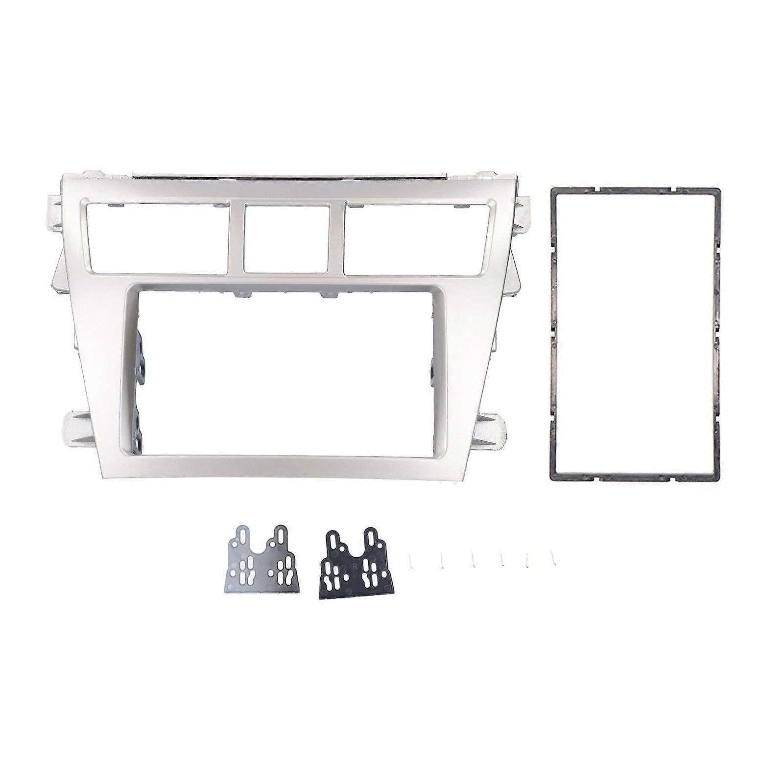 2?Din Radio Fascia Car Stereo Navigation Refitted Dash Panel Kit Frame Fit for Vios Belta Yaris Sedan