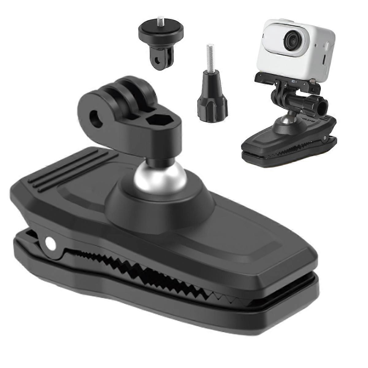Backpack Strap Mount Quick Clip Mount, 360 Degree Rotation Session, DJI Osmo Action 4/3 and Most Action Cameras