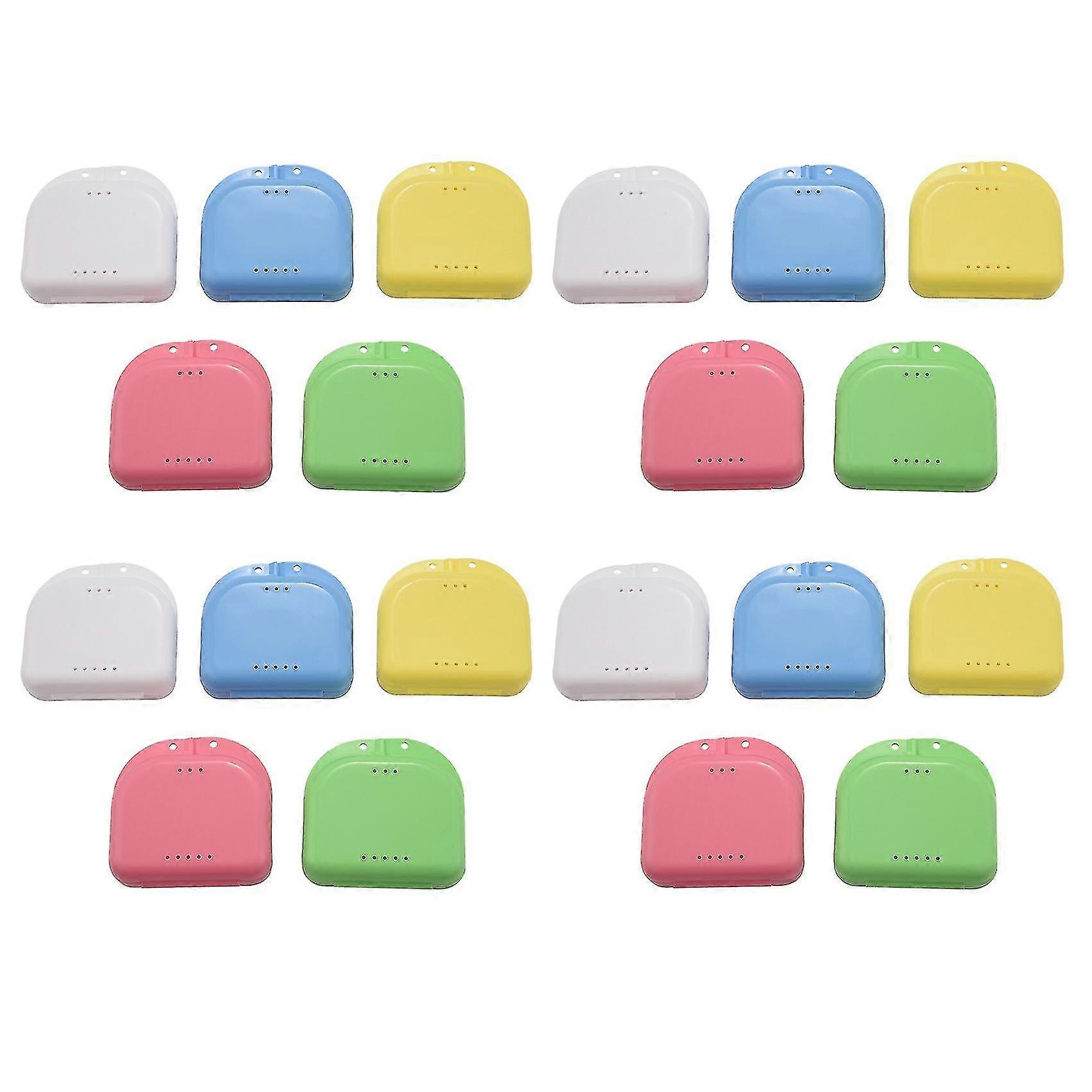 リテーナーケース20pcsマウスガードケース歯列矯正歯科リテーナーボックス義歯保管容器