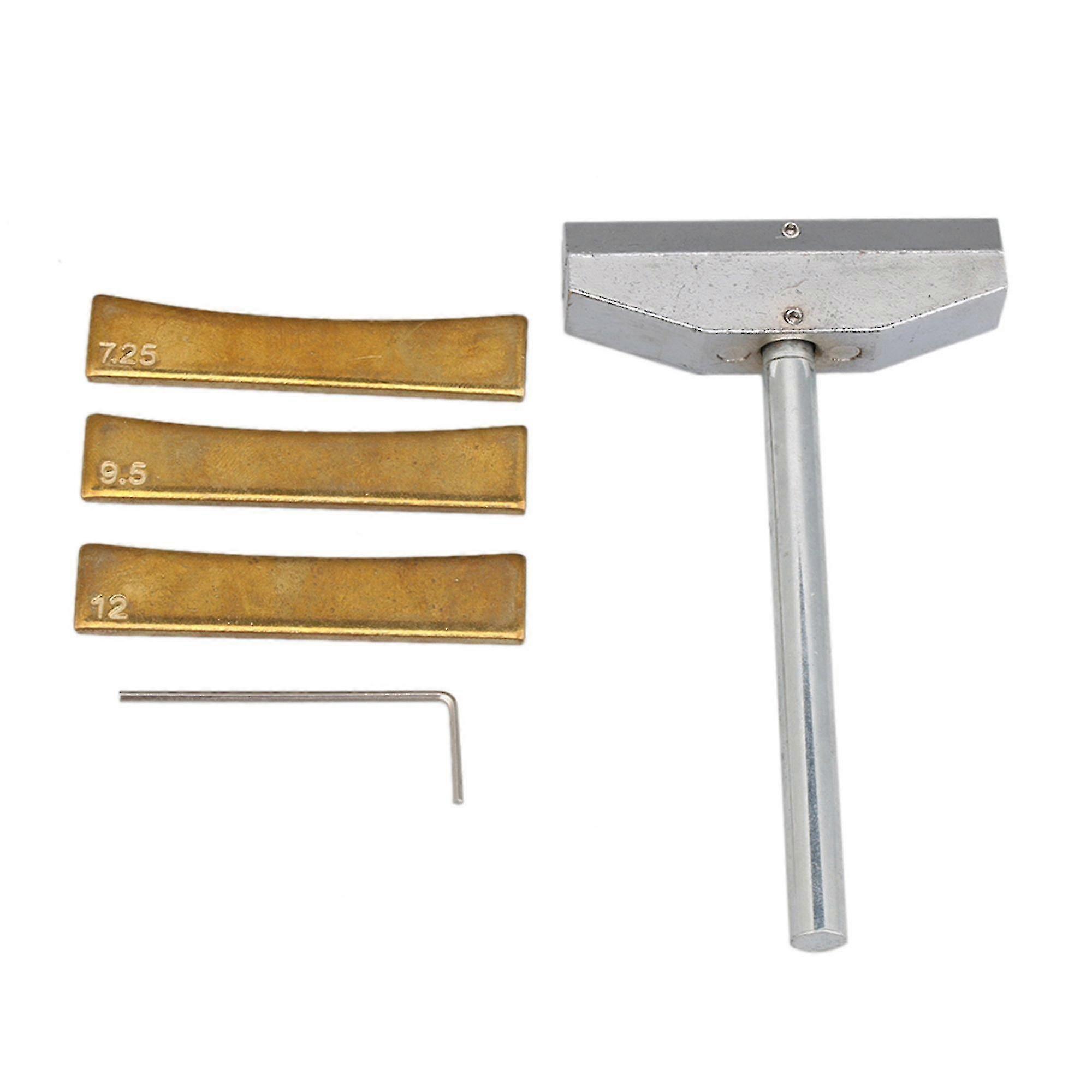 Gitarr Greppbräda Fret Press Caul Insert Tool W / skiftnyckel För gitarrtillverkare